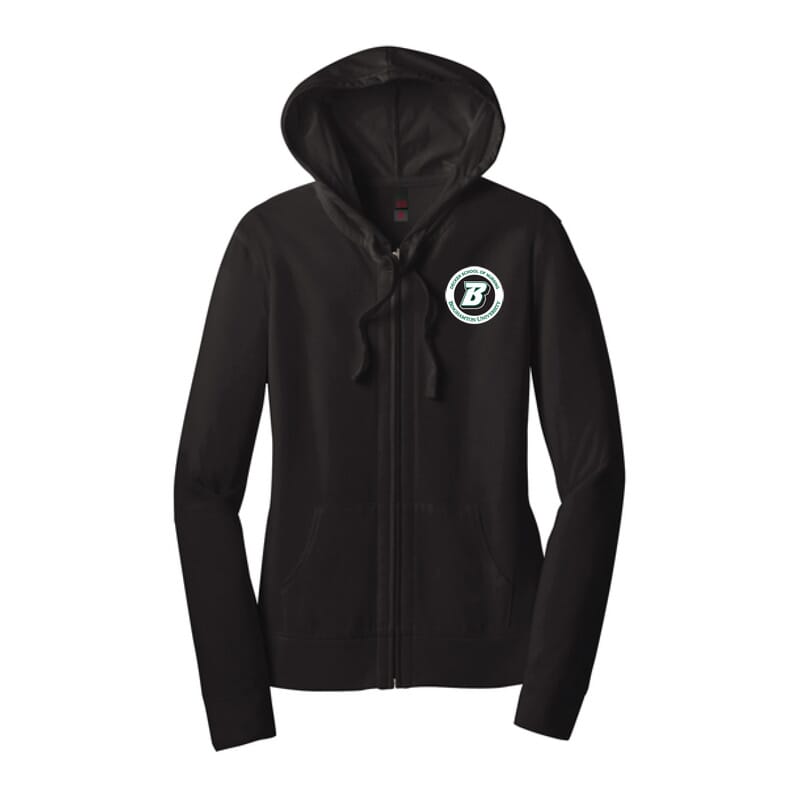 BU District Women's Fitted Jersey Full-Zip Hoodie