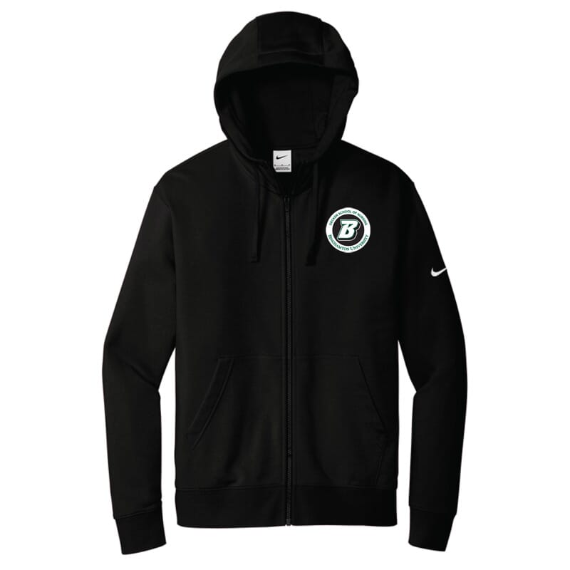 BU Nike Club Fleece Sleeve Swoosh Full-Zip Hoodie
